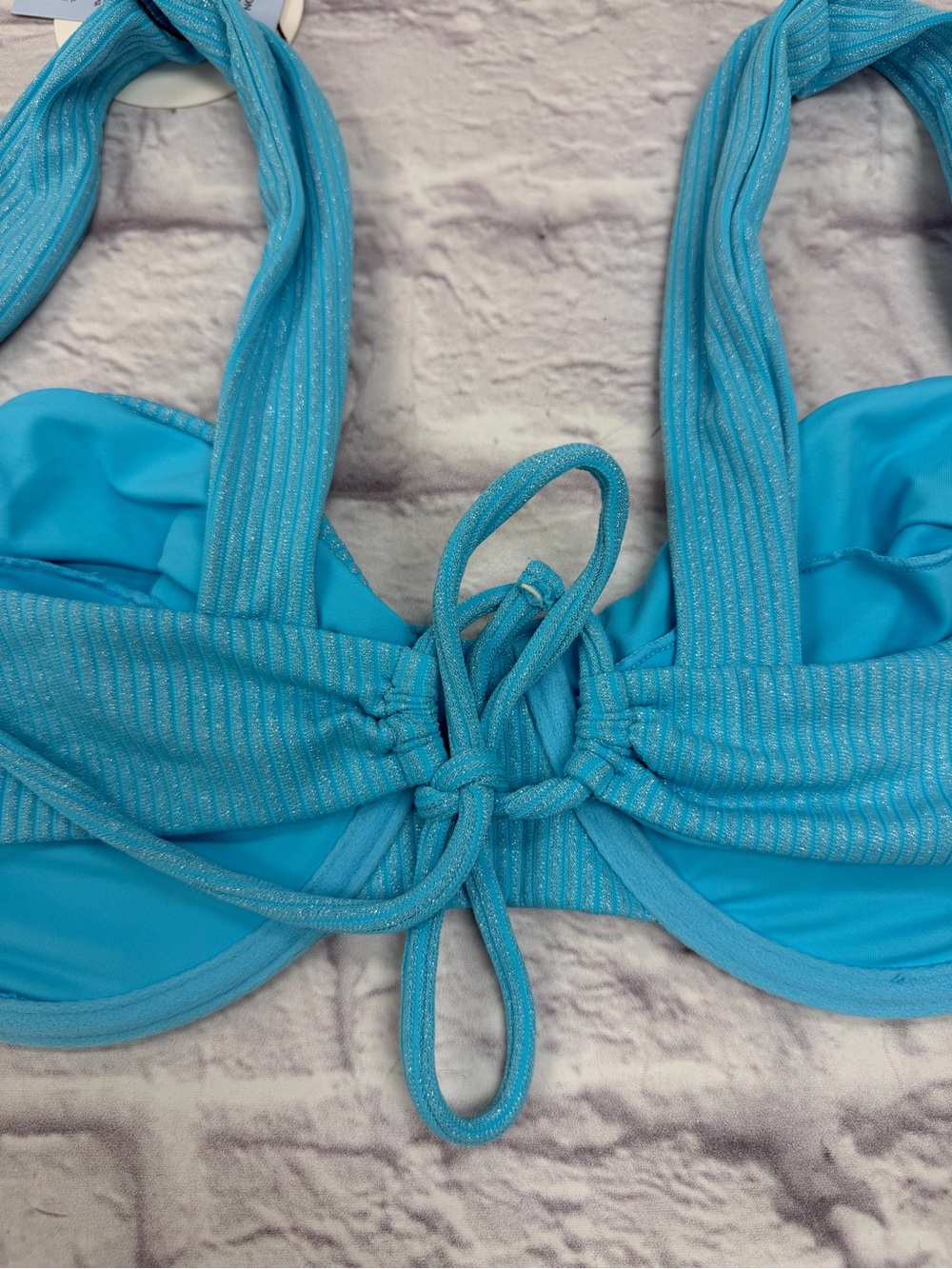 JMP The Label Barcelona Bikini Top in Bluebell Sz L EUC Beach Resort Pool Swim - Picture 13 of 16